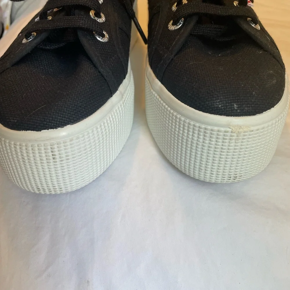 Super canvas‎ platform sneakers lace up size 36